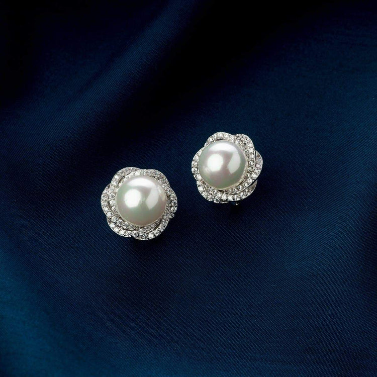 Gold Pearls stud earrings designs |New daily Wear gold Pearl Earrings  Collection | Earrings collection, Pearl studs, Designer earrings